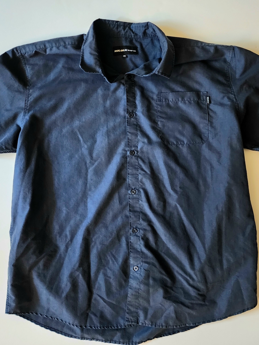 MOLOKAI Surf Co. Men’s size XXL Dark Navy Short-Sleeve Button-Down Shirt